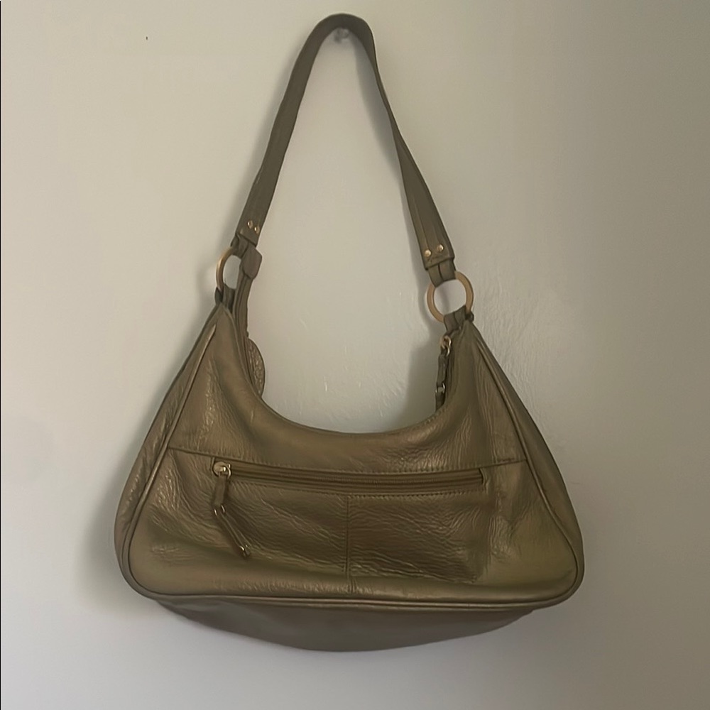 Elegant Olive Green Leather Shoulder Bag